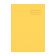 A4 Exercise Book 32 Page, 8mm Ruled With Margin, Yellow - Pack of 100